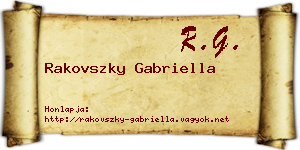 Rakovszky Gabriella névjegykártya