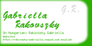 gabriella rakovszky business card
